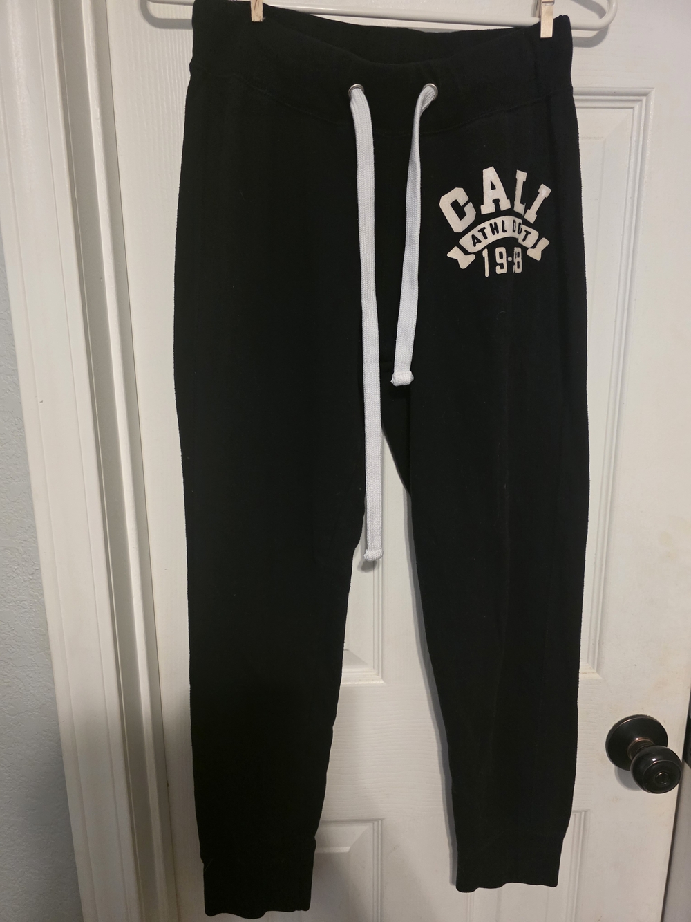 Reflex Black Jogger Pants with White Drawstrings